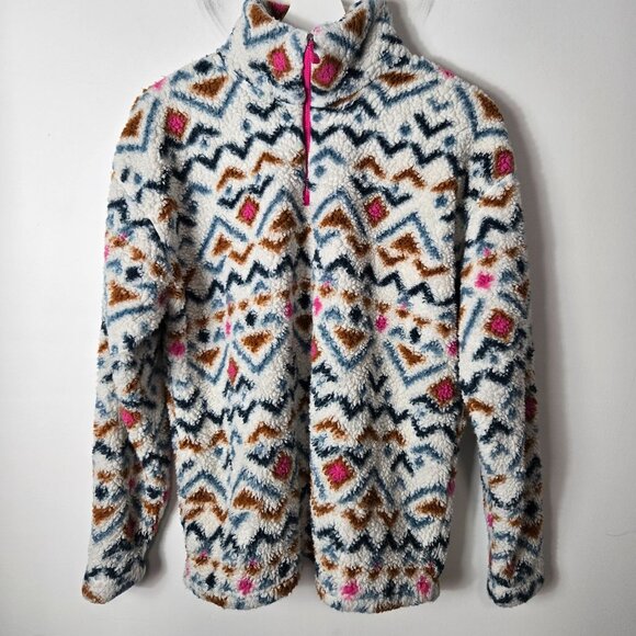 Eddie Bauer Size L Soft Fleece 1/4 Zip Long Sleeve Pullover Sweater Sweatshirt - Picture 4 of 10